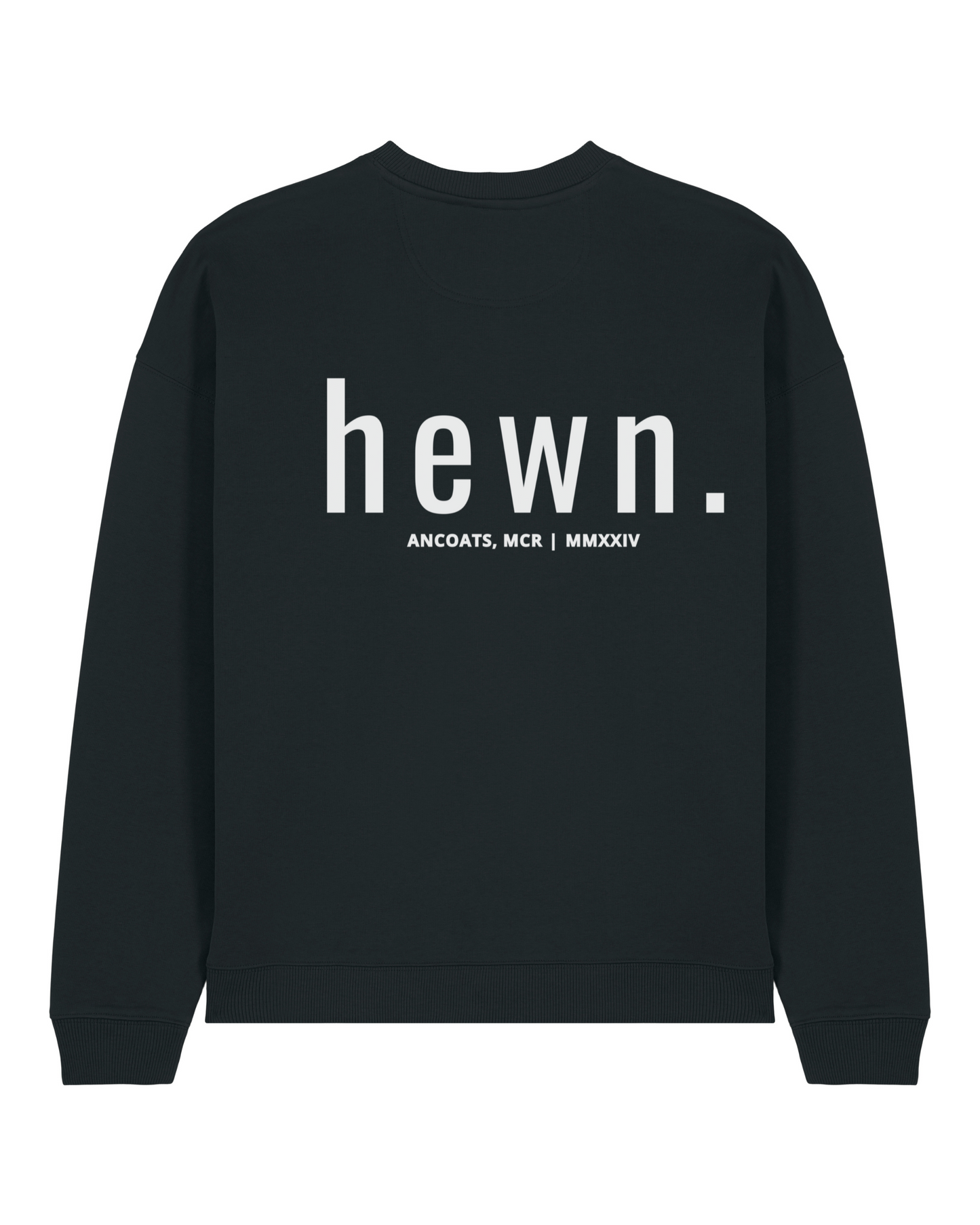 Women's Organic Cotton Signature Oversized Sweatshirt | Jet Black