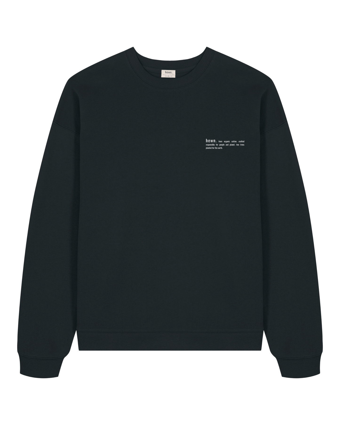 Women's Organic Cotton Signature Oversized Sweatshirt | Jet Black