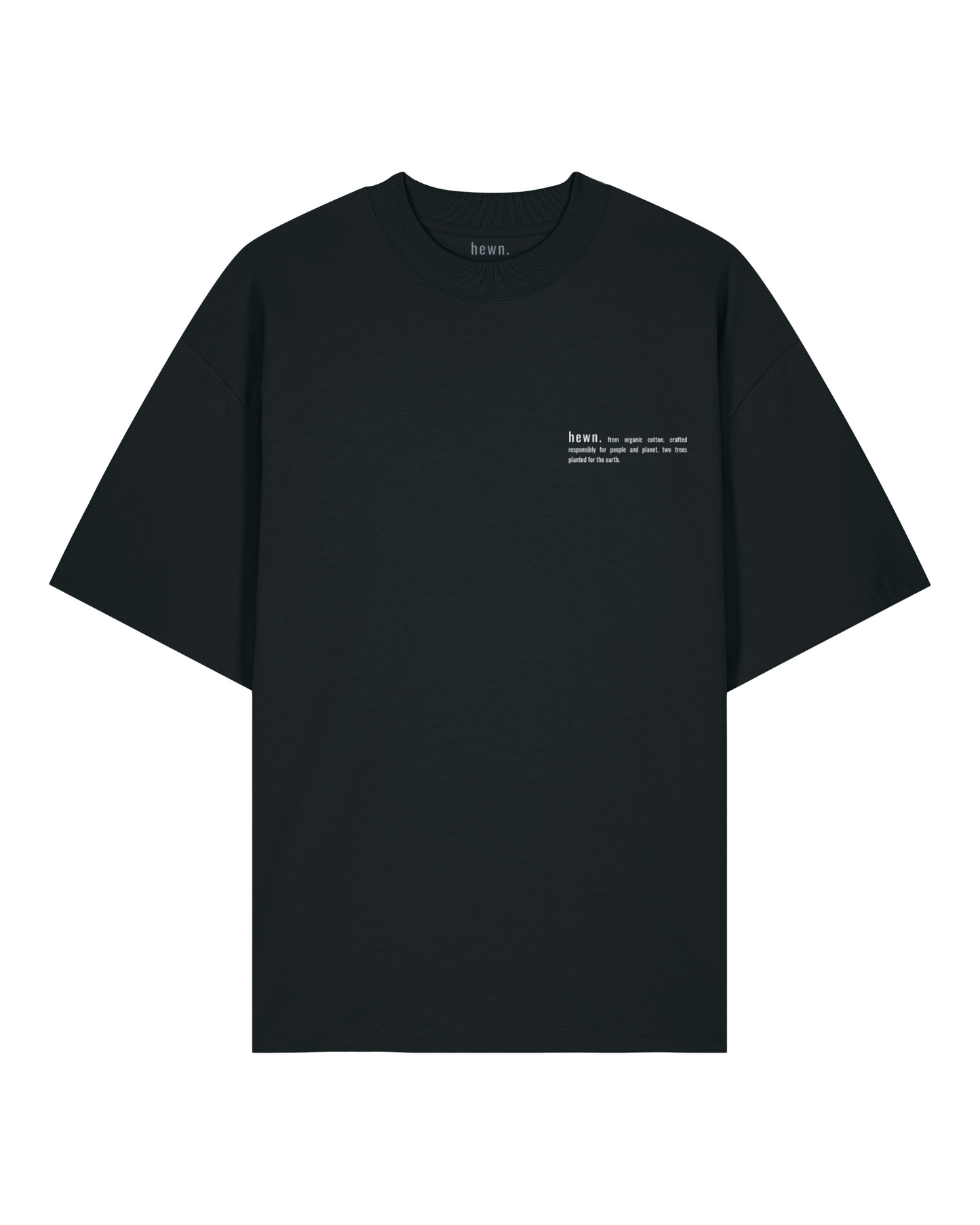 Women's Organic Cotton Signature Oversized T-Shirt | Jet Black