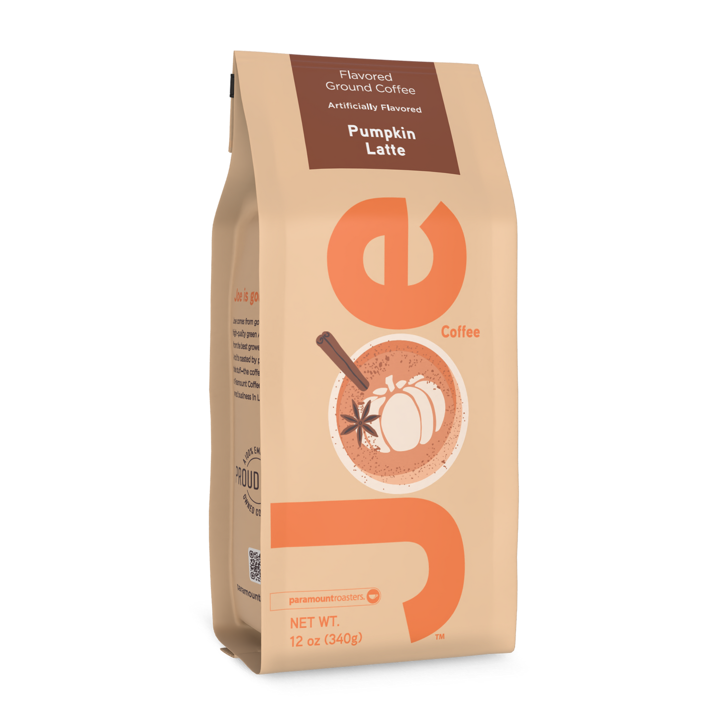 Joe Knows Coffee® Joe Pumpkin Latte 12oz Flavored Ground Coffee