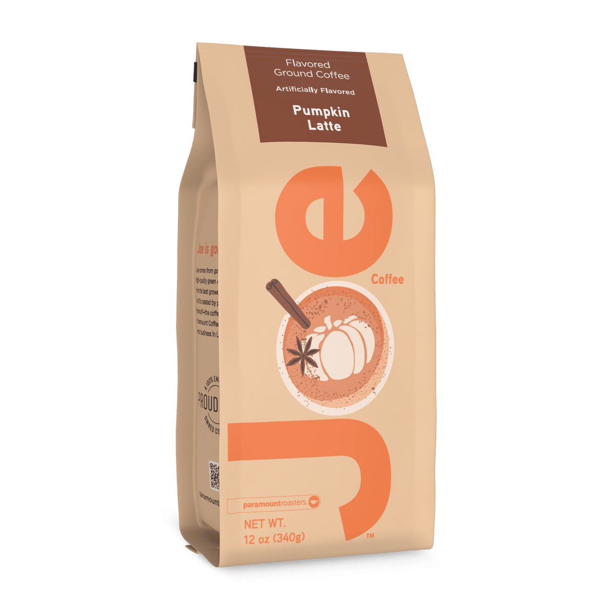Joe Knows Coffee® Joe Pumpkin Latte 12oz Flavored Ground Coffee - Vegan America