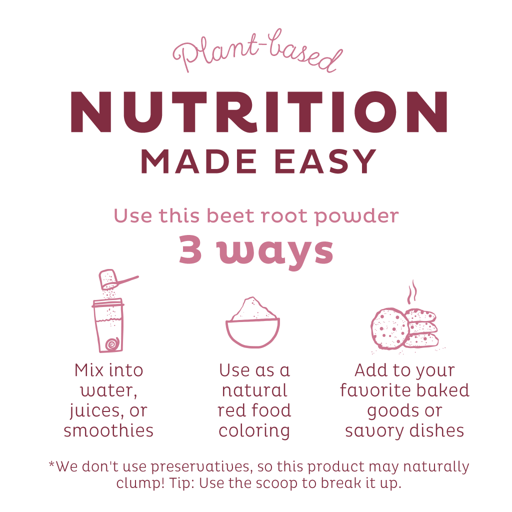 Organic Beet Root Powder, 50 servings - Vegan America