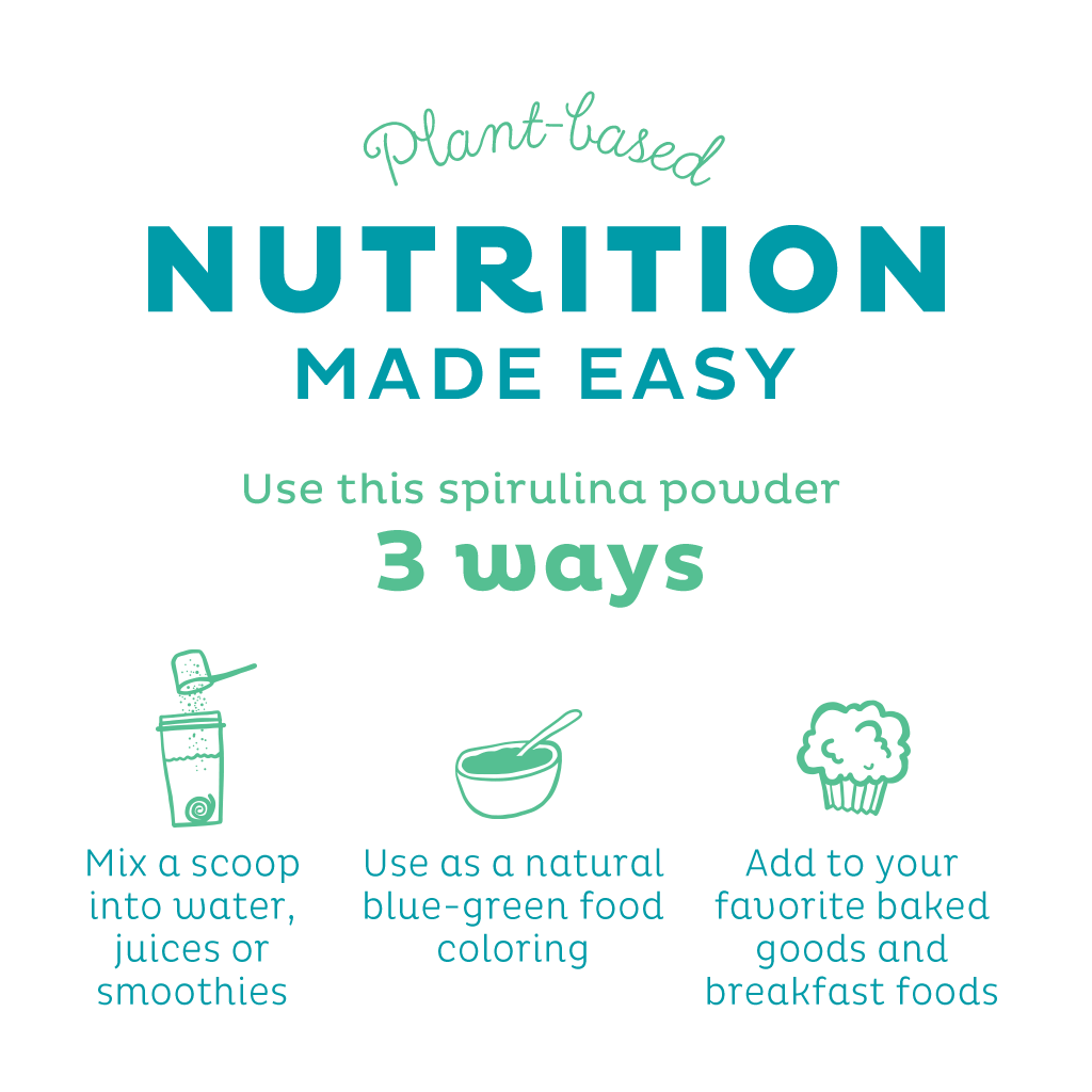 Organic Spirulina Powder, 60 Servings