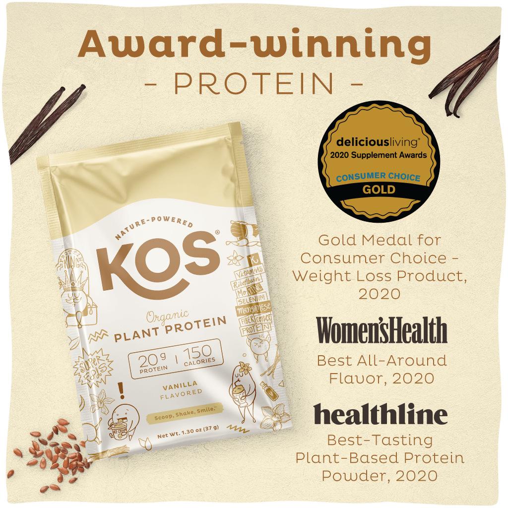 Organic Plant Protein, Vanilla, Single Serving - Vegan America
