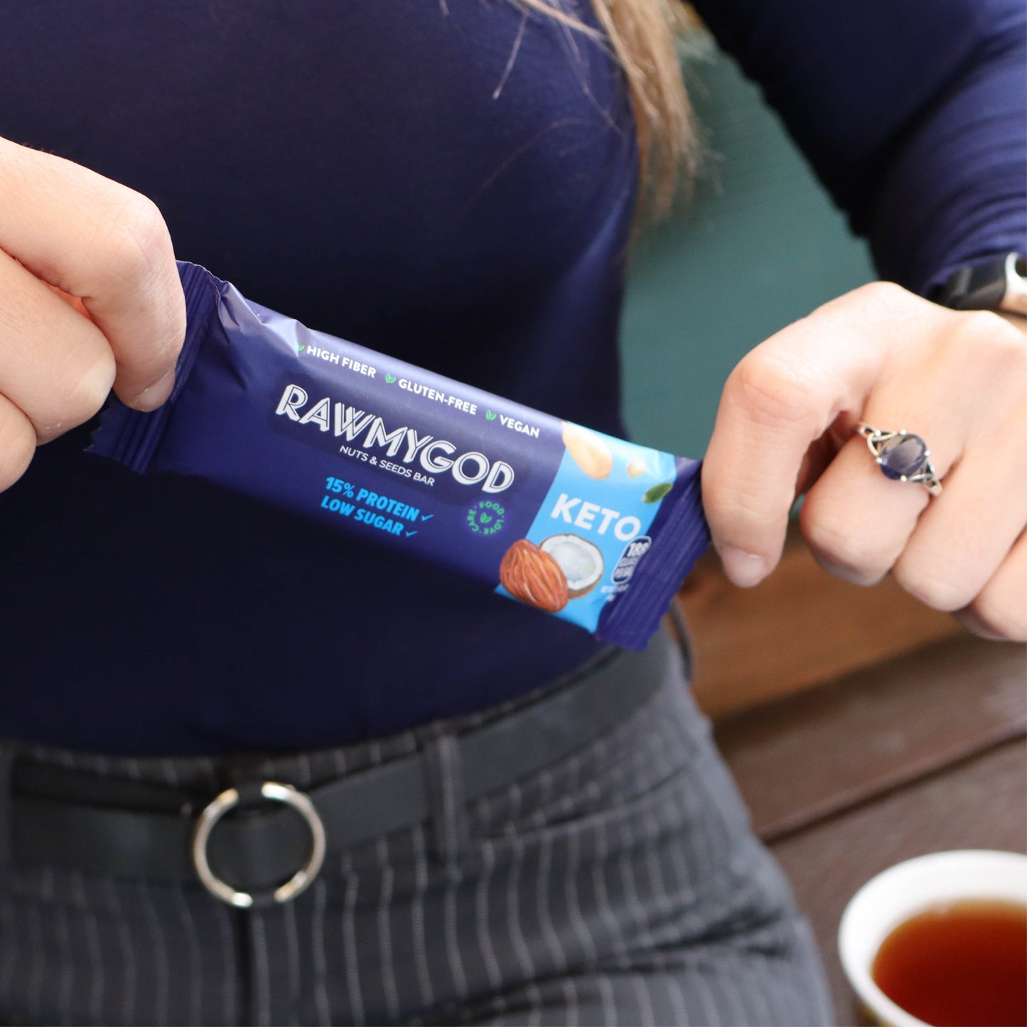 RAWMYGOD Ketogenic Protein Raw Nut & Seed Bar, Box of 12