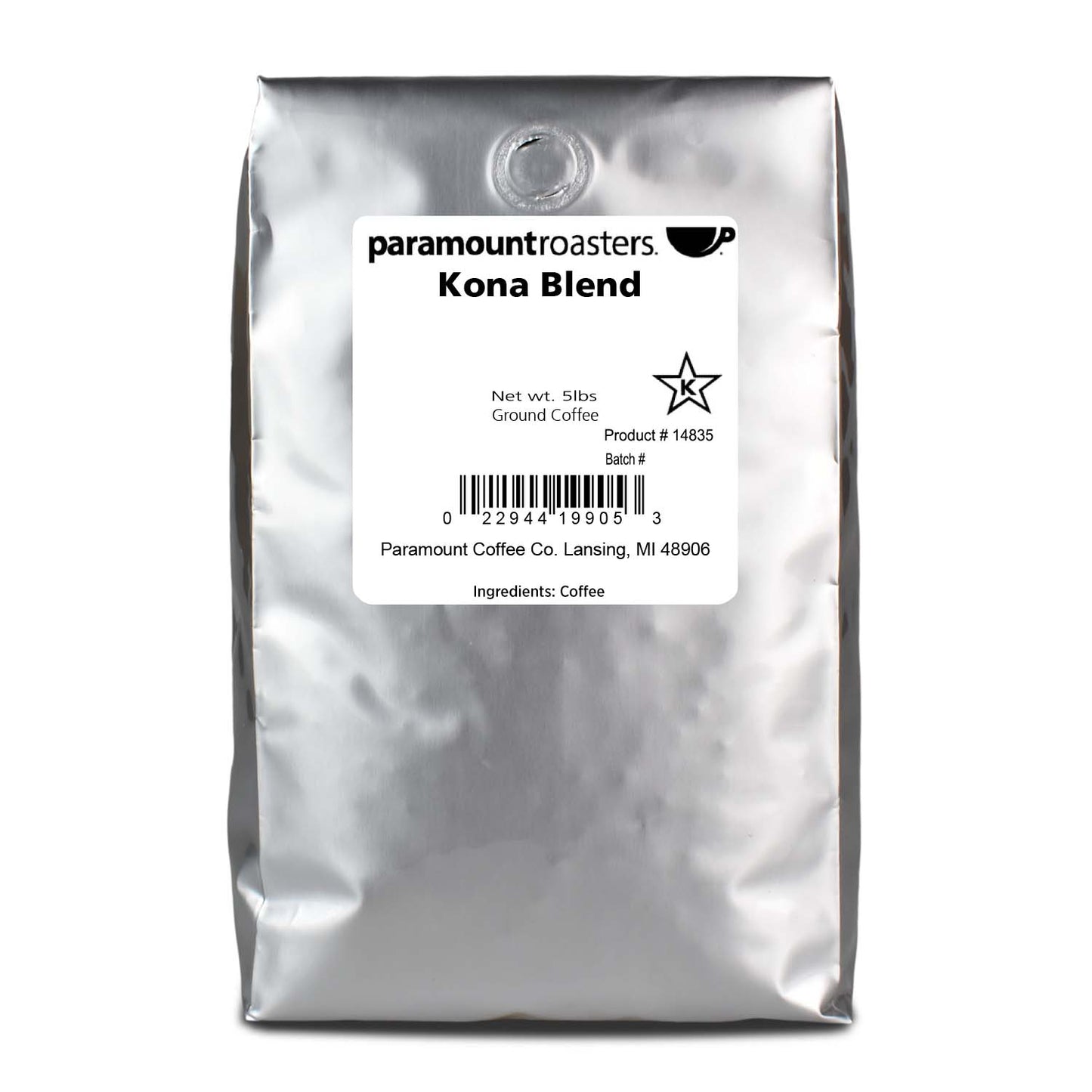 Kona Blend 5lb Ground Coffee - Vegan America