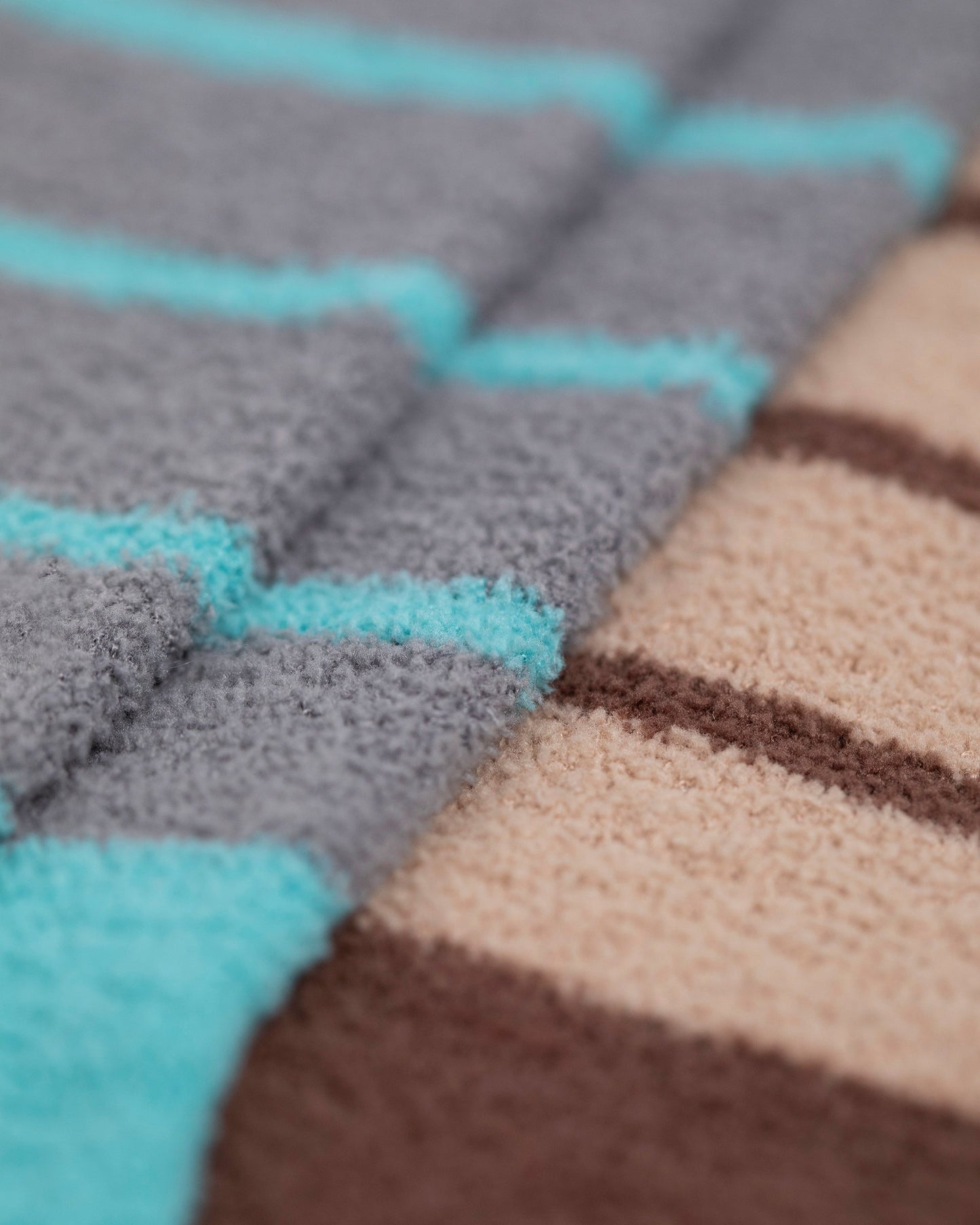 Long Striped Socks - Fuzzy