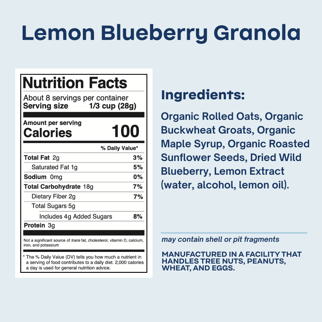 Blueberry Lemon Granola - Vegan America