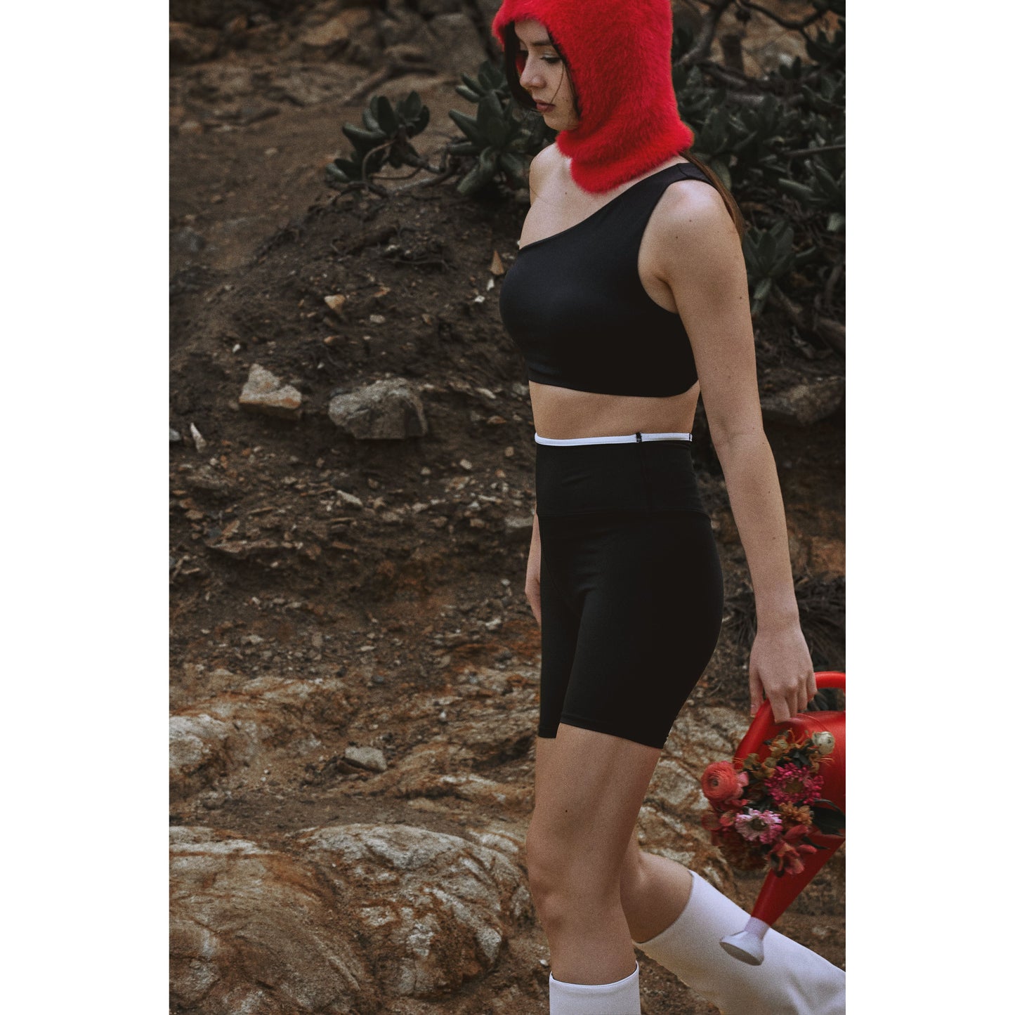Contrast Biker Shorts