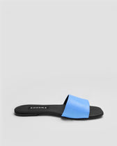 BOHEMA - Mellow Slides Shoes Baby Blue, Vegan Corn Leather, Women's - Vegan America
