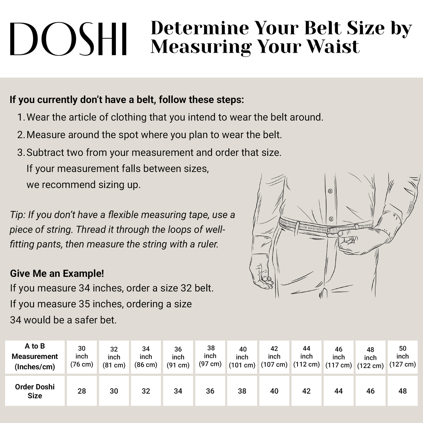 Auto Doshi Vegan Belt (Blue sizes 26-30, Black 26-32 only)
