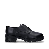 Women's Vegan Derby Shoes Moe Black - Vegan America