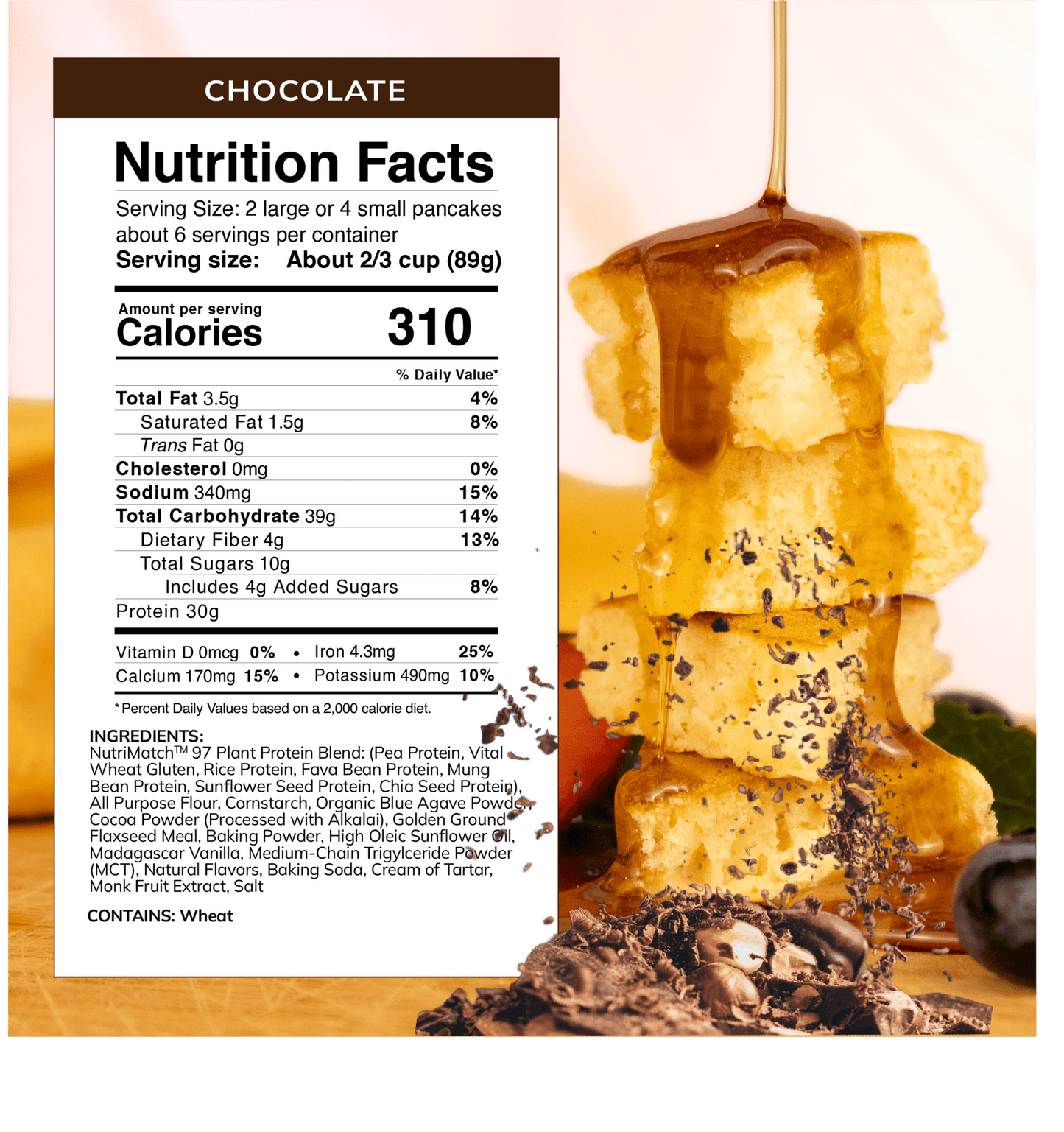 LiveComplete Pancake & Waffle Mix - Performance Blend - Chocolate - Vegan America