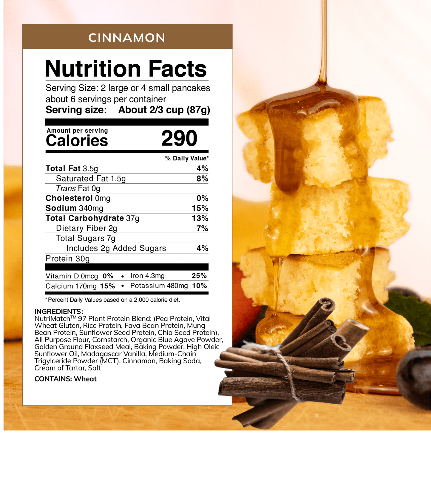 LiveComplete Pancake & Waffle Mix - Performance Blend - Cinnamon - Vegan America