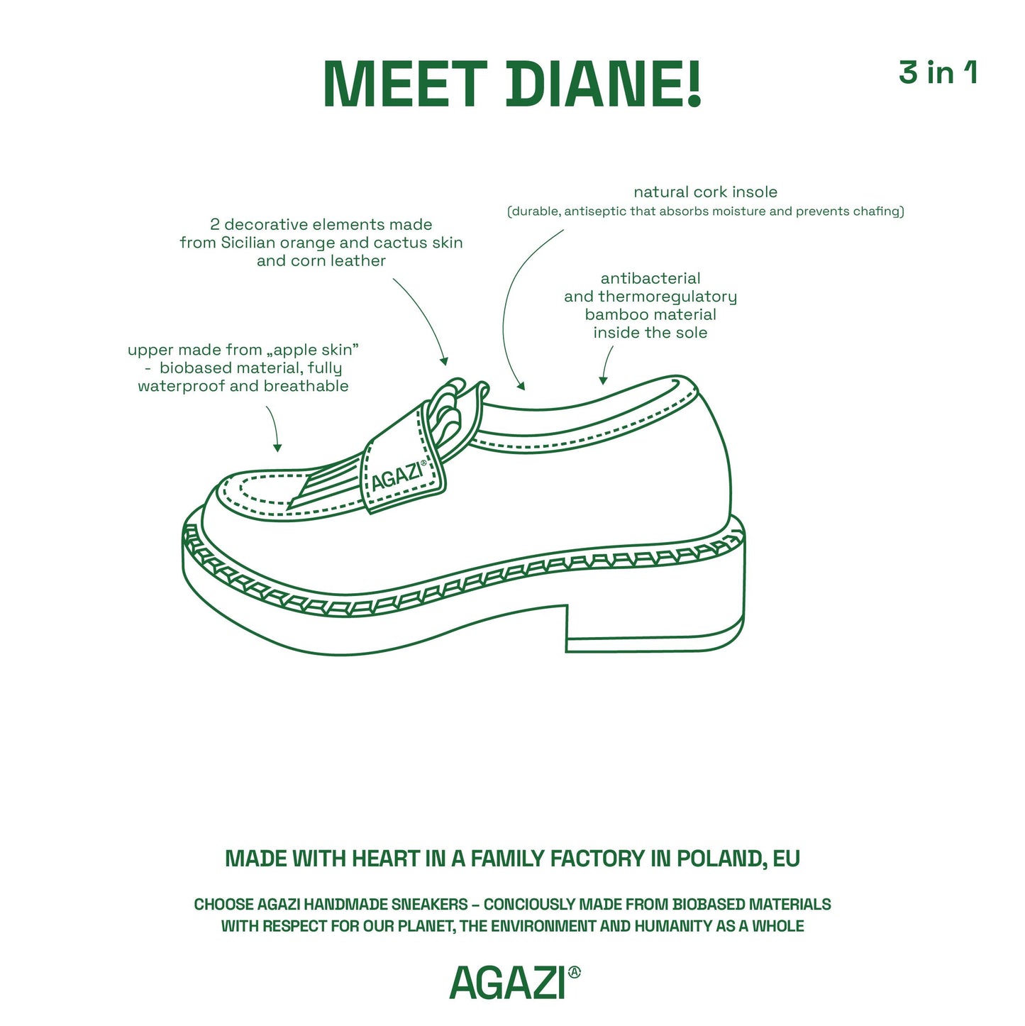 3 in 1 Apple loafers DIANE – sky blue