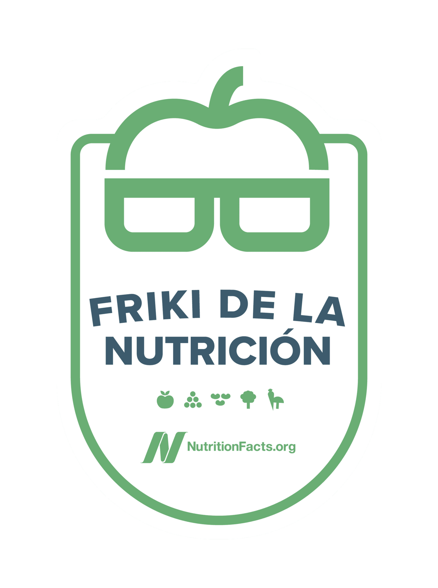 Nutrition Nerd Kiss Cut Sticker (En Español) - Vegan America