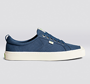 OCA Low Shadow Blue Canvas Sneaker Women
