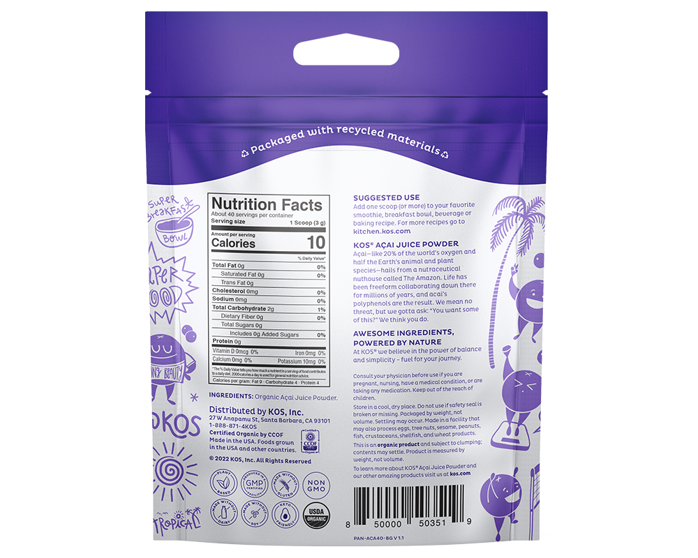 Organic Açaí Powder, 40 Servings