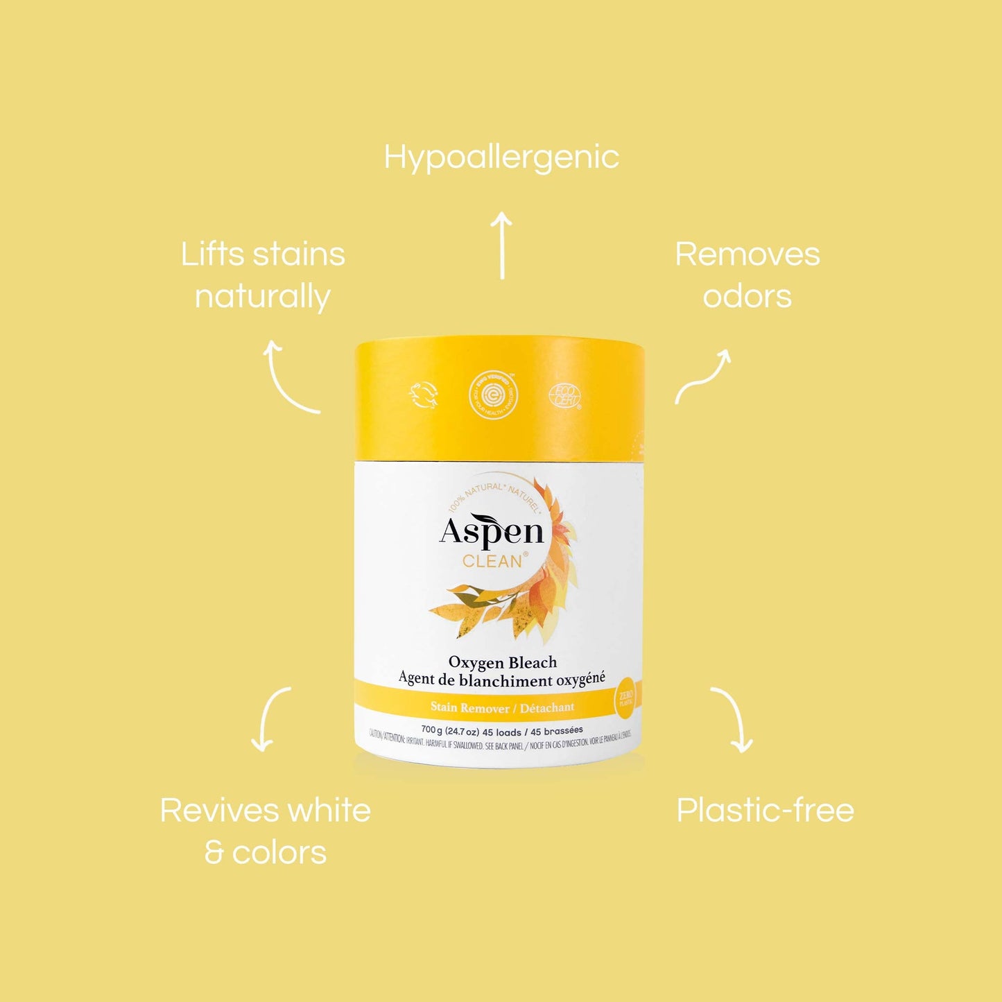 AspenClean Oxygen Bleach Powder and Stain Remover