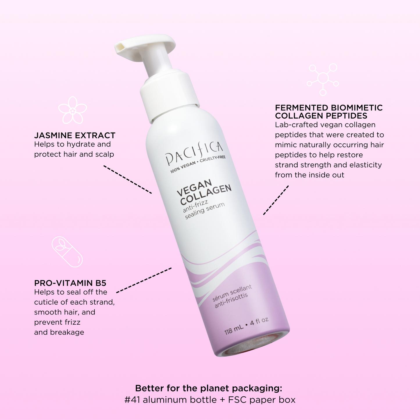 Vegan Collagen Anti-Frizz Sealing Serum