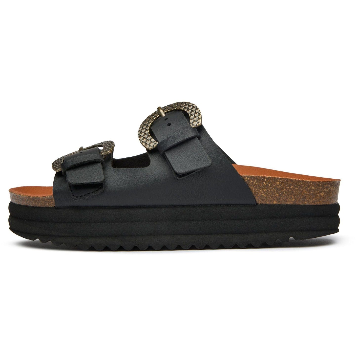 Plum Footbed Reptile Sandals - Vegan America