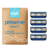 POPi Shave 5 Replacement Blades | 4 Blades - Vegan America