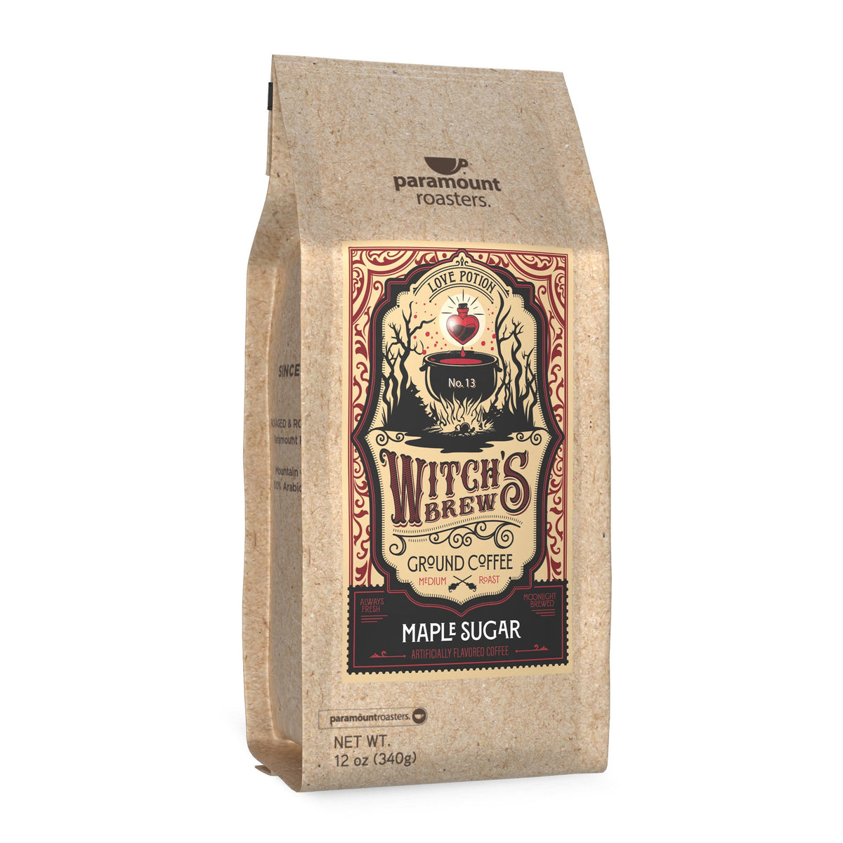 Halloween Witches Brew Maple Sugar 12 oz Flavored Ground Coffee - Vegan America