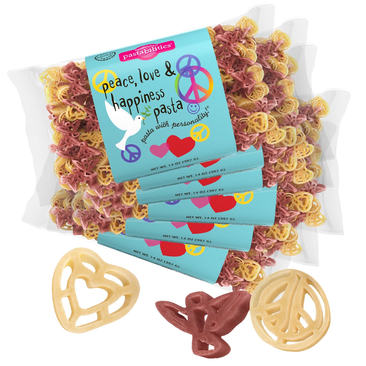 Peace Love & Happiness Pasta - Vegan America
