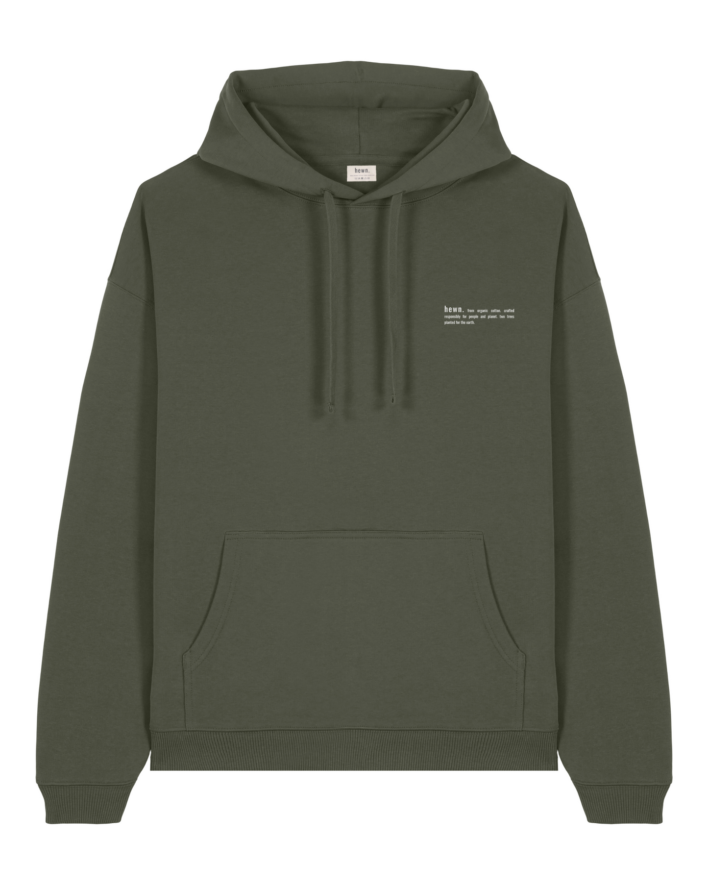 Women's Organic Cotton Signature Oversized Hoodie | Pine Green Khaki