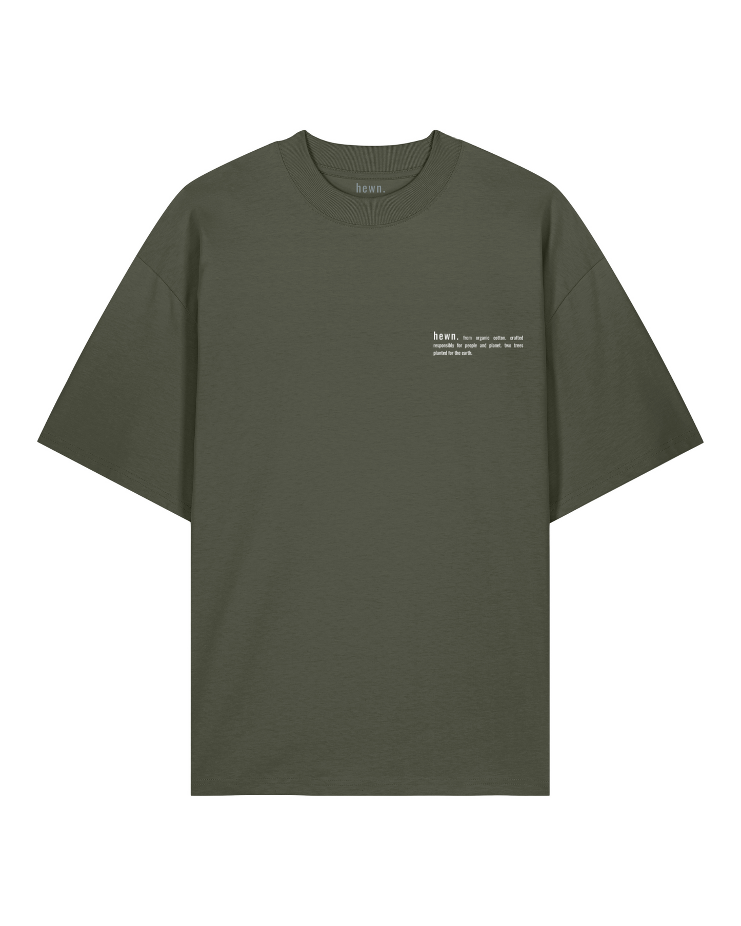 Women's Organic Cotton Signature Oversized T-Shirt | Pine Green Khaki