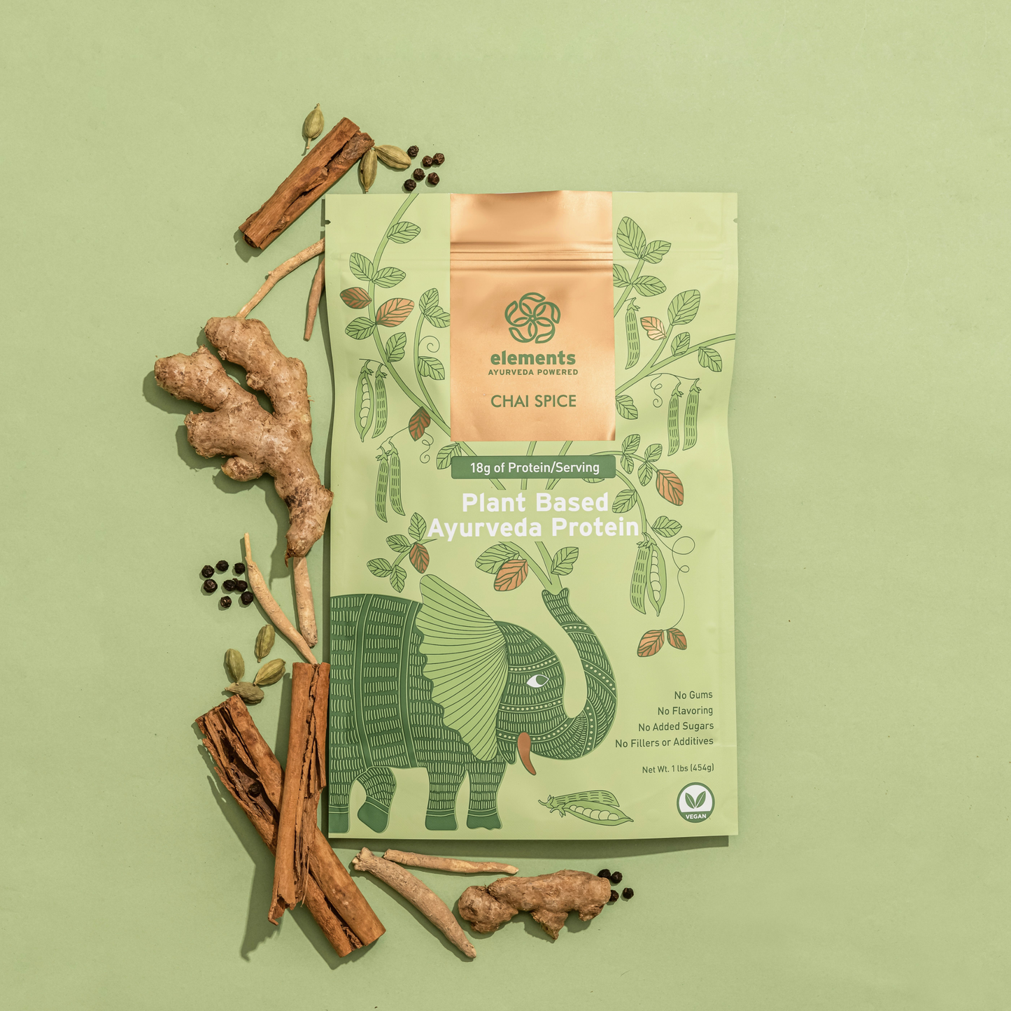 Plant Based Protein Powder: Chai Spice (14 Servings)