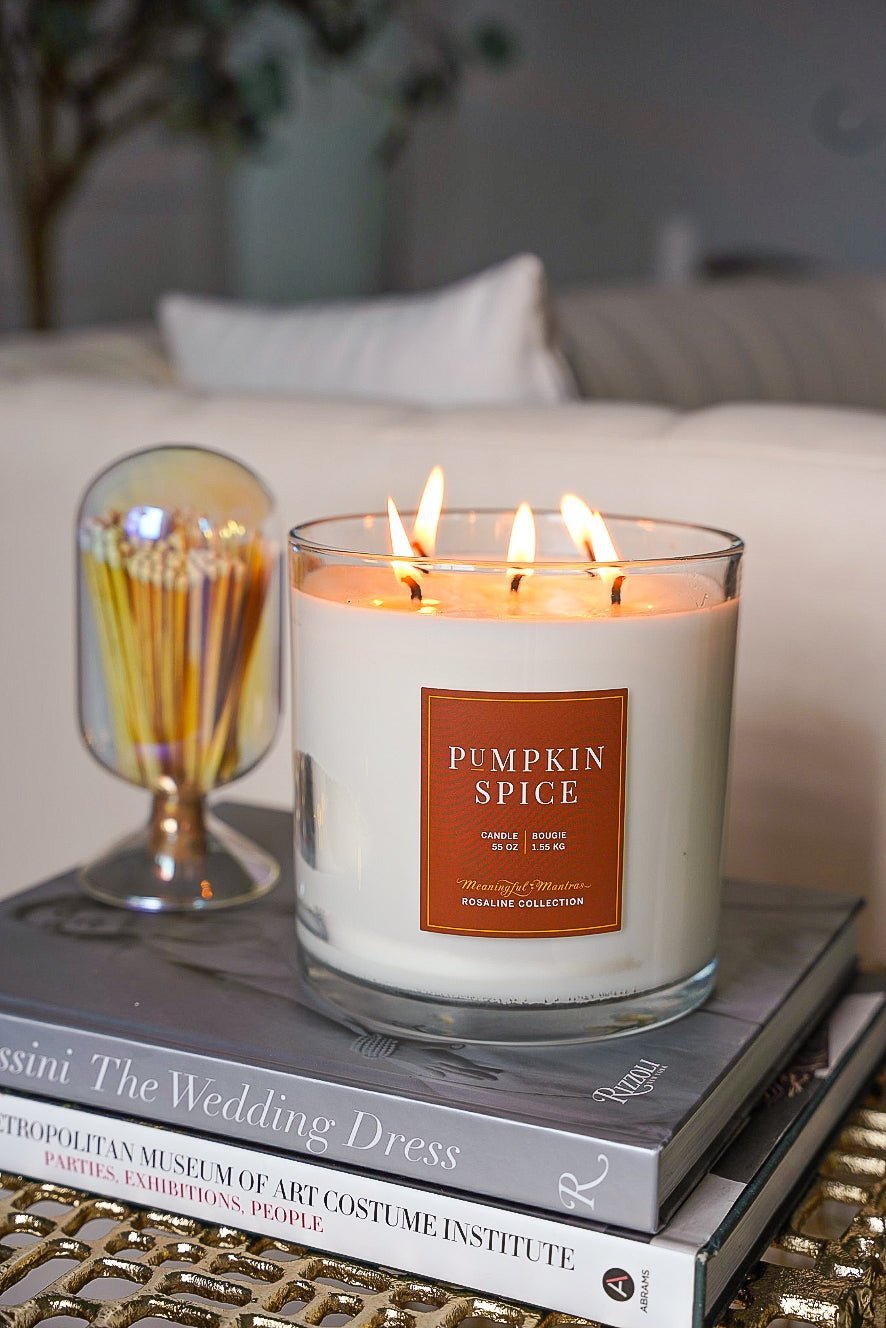 Pumpkin Spice Natural Candle 55oz Rosaline Collection - Vegan America