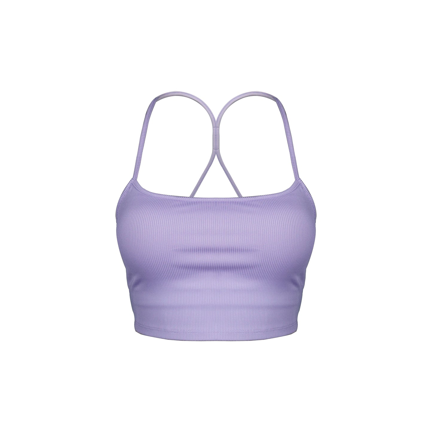 Thin Strap Ribbed Cropped Tank