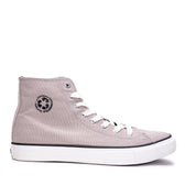 Recycled PET Vegan High-Top Sneakers Redo Grey - Vegan America