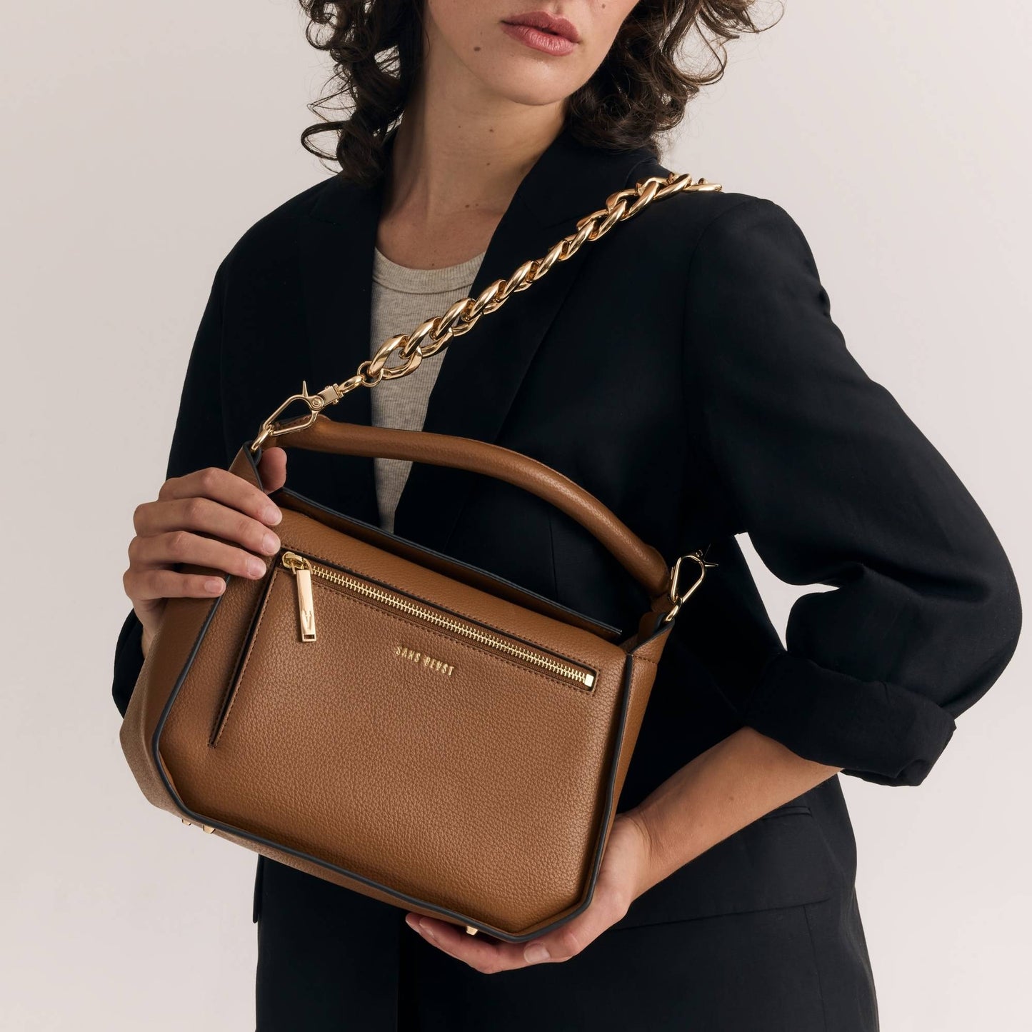 Sanctuary Handbag - Cinnamon + Gold