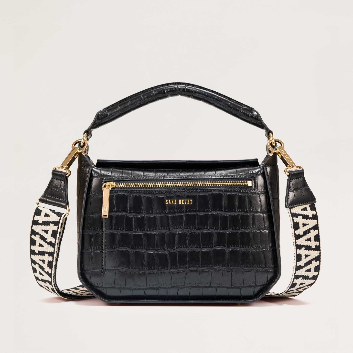 Sanctuary Handbag - Noir Croco