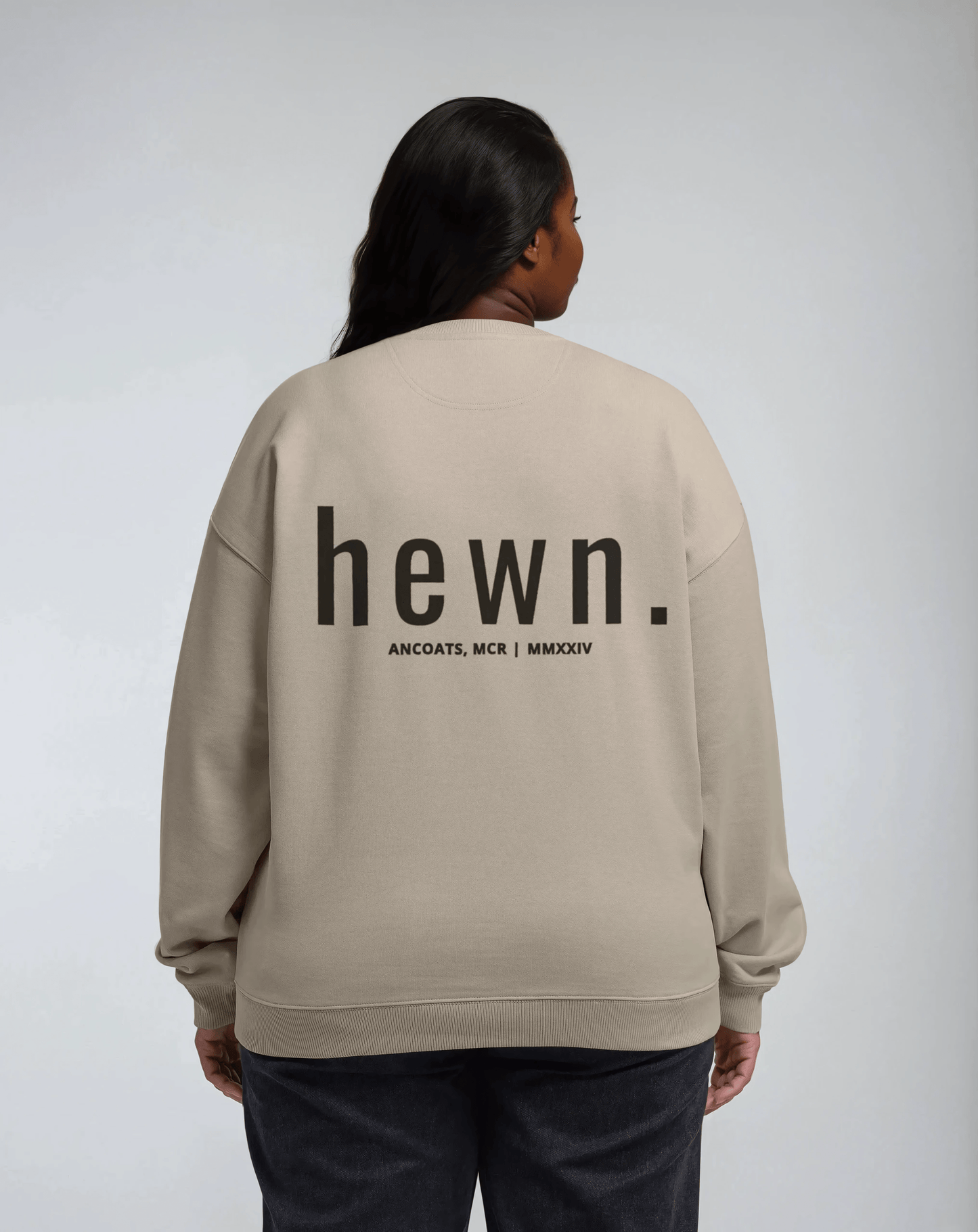 Women's Organic Cotton Signature Oversized Sweatshirt | Limestone Grey