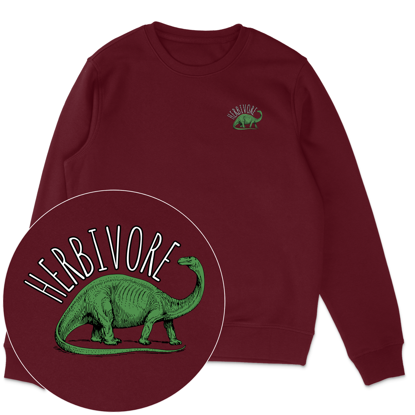 Herbivore Brontosaurus Sweatshirt - Vegan America