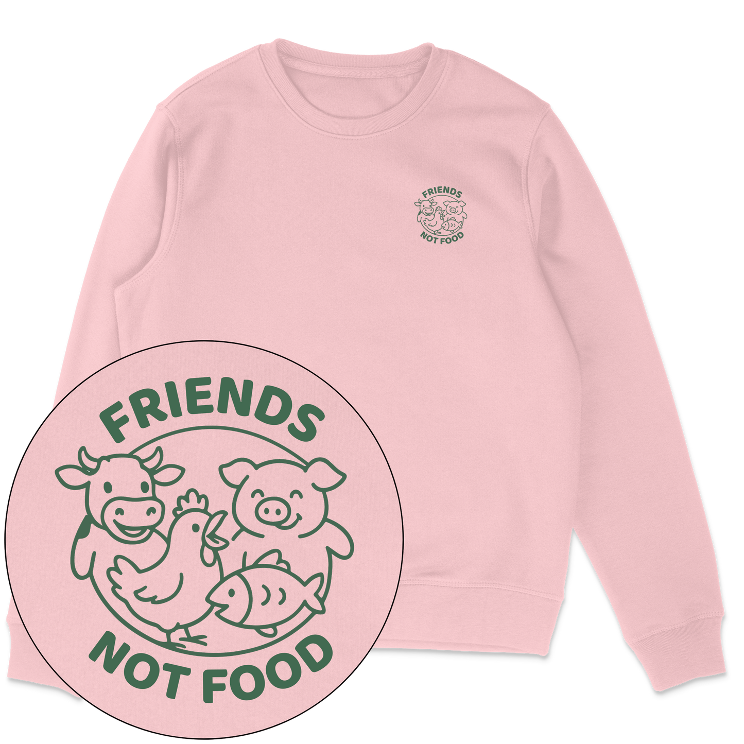 Friends Not Food Sweatshirt - Vegan America