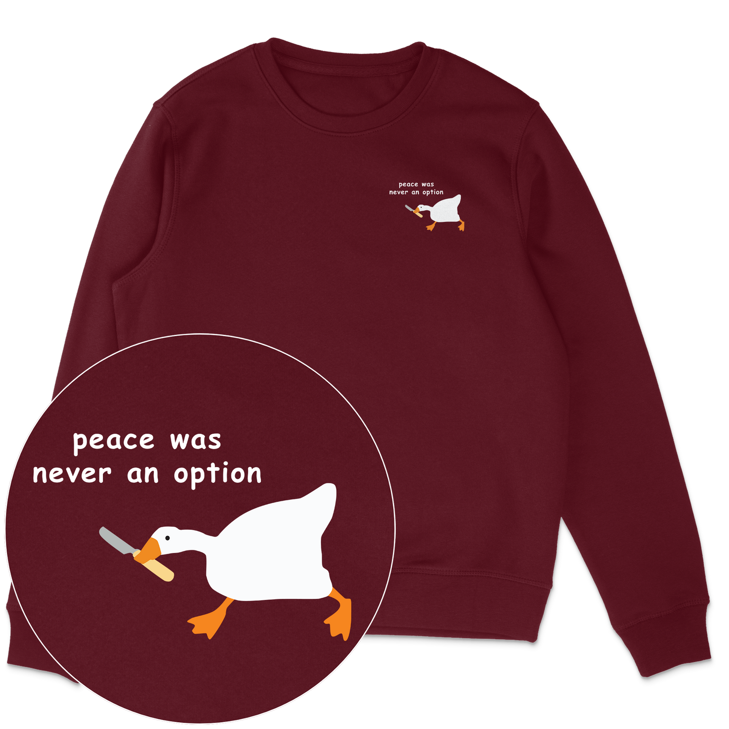 Peace Was Never An Option Sweatshirt - Vegan America