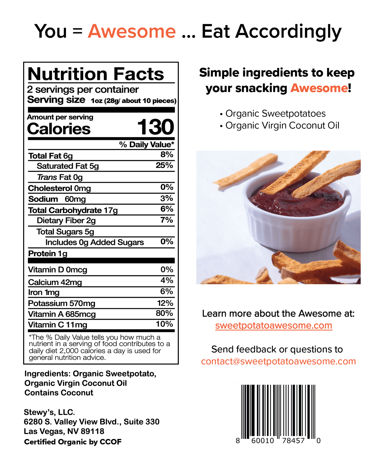 Plain Sweetpotato Fries (No Salt) - Vegan America