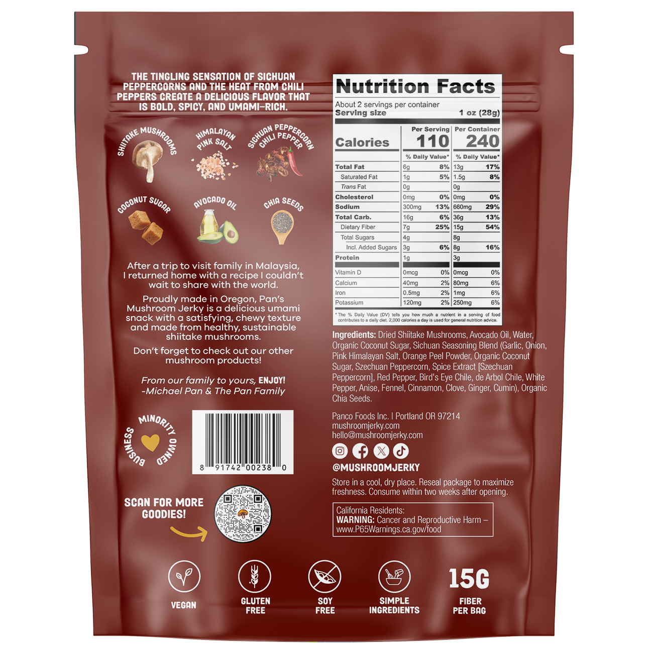 *Limited Edition* Sichuan Mala Mushroom Jerky