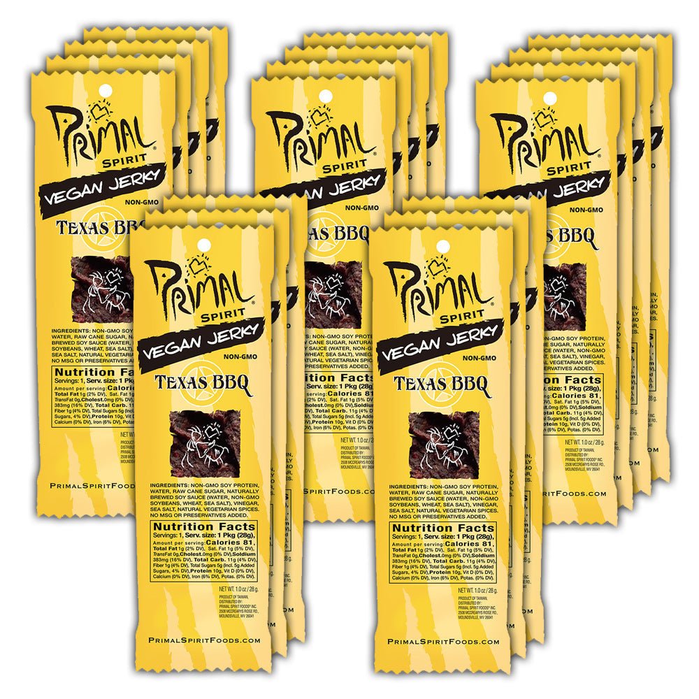 Primal Spirit Vegan Jerky - TEXAS BBQ - Vegan America