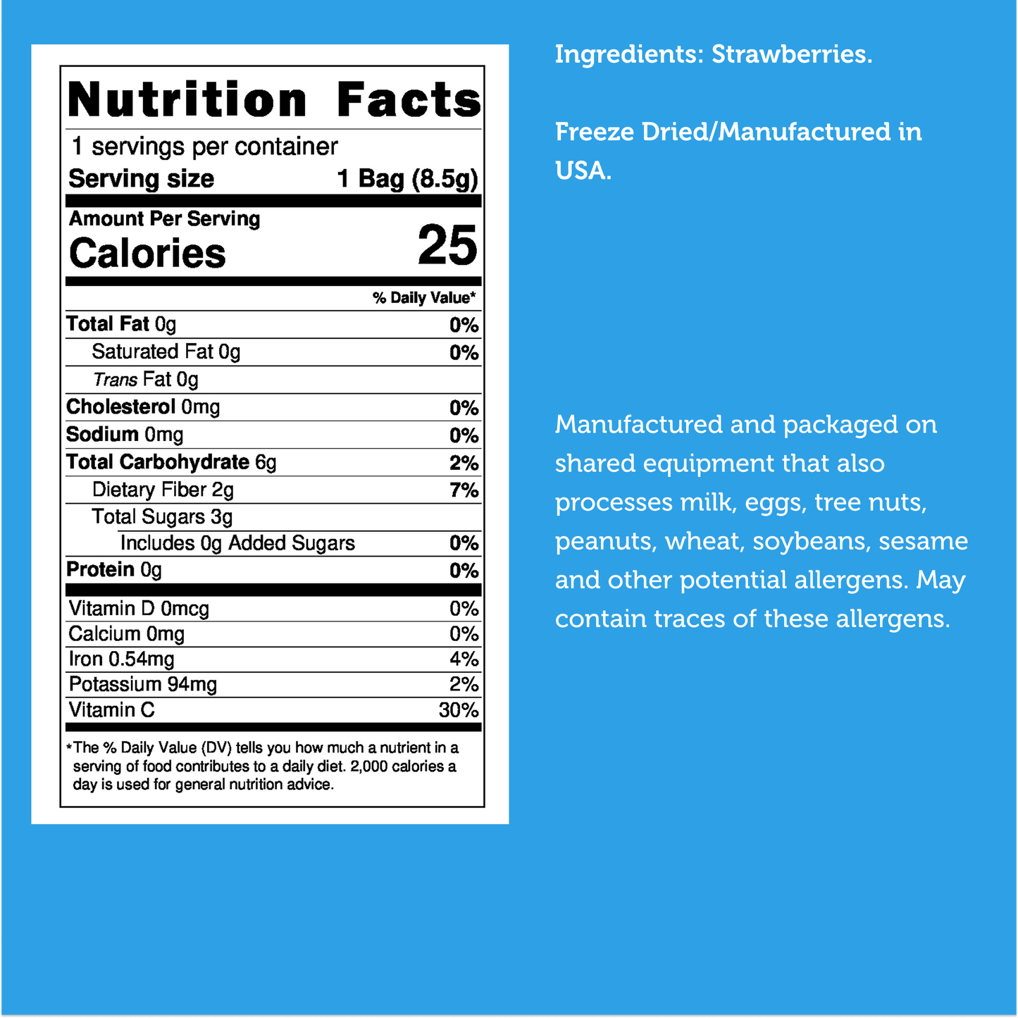Freeze Dried Strawberry Wholes & Halves