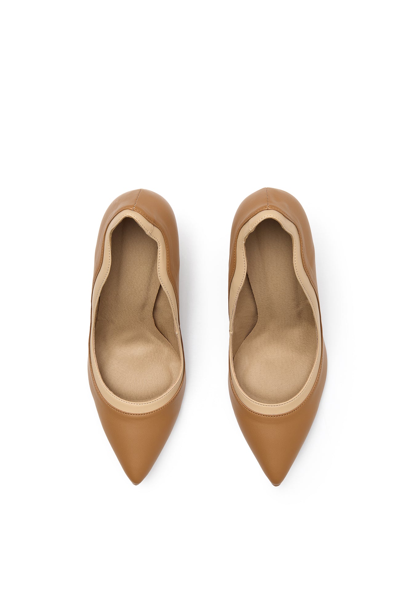 IVO #2 caramel & almond – vegan heels made from mushroom leather