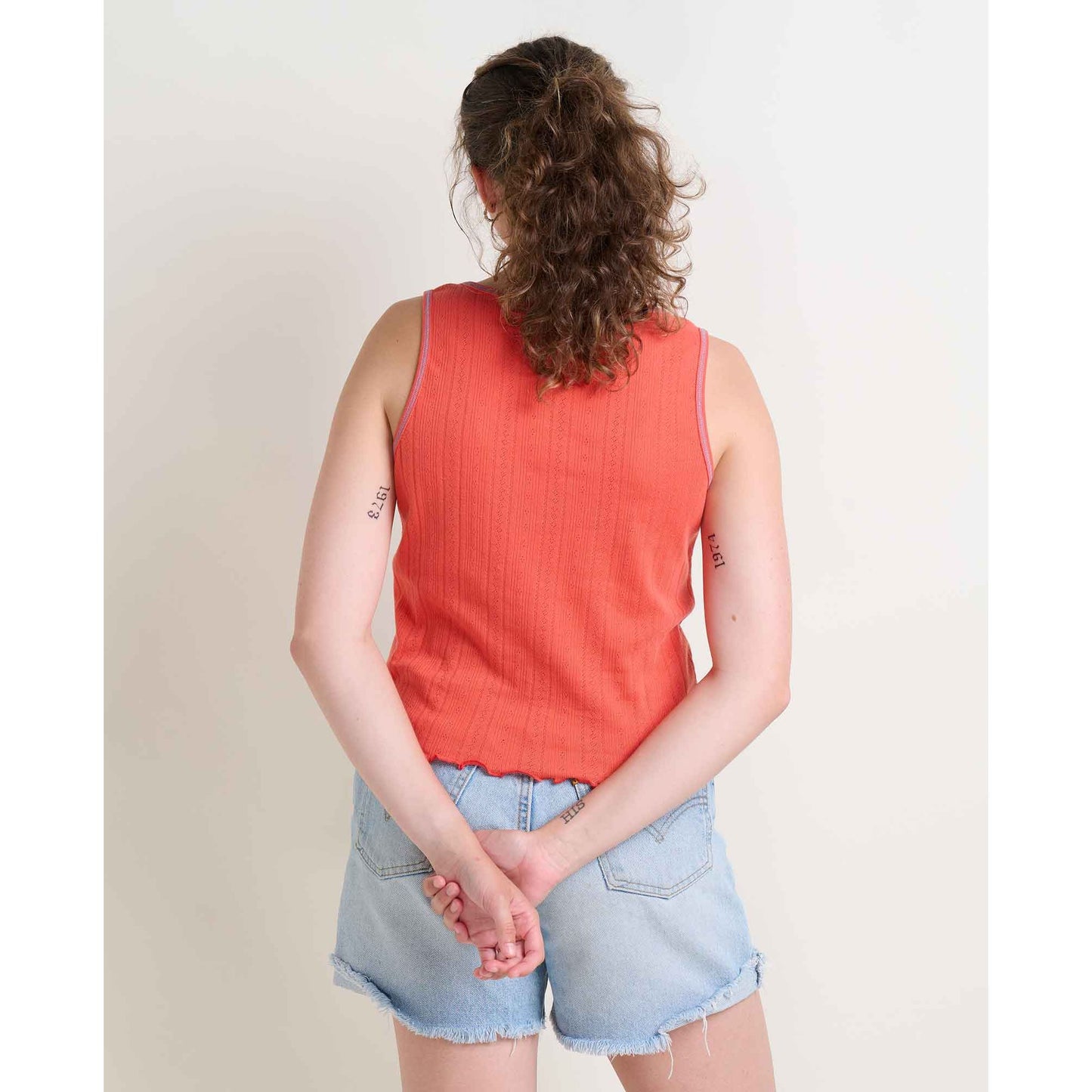 Foothill Pointelle Button Tank