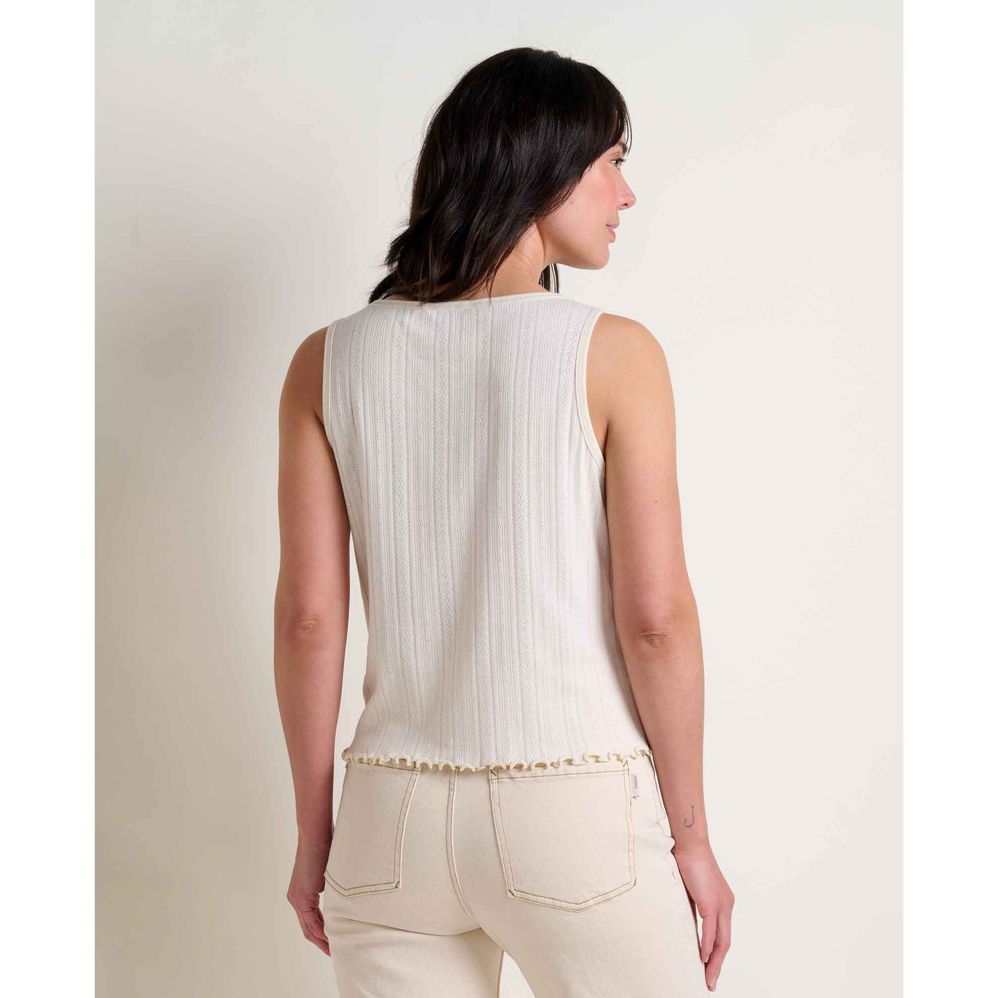 Foothill Pointelle Button Tank