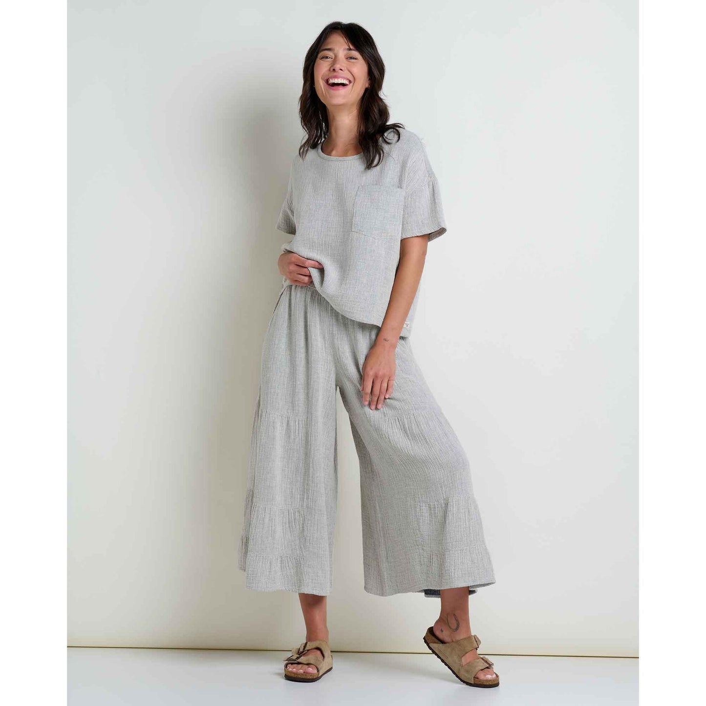 Tate Double Weave Palazzo Pant