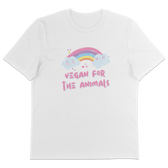 Vegan For The Animals Rainbow T-Shirt - Vegan America