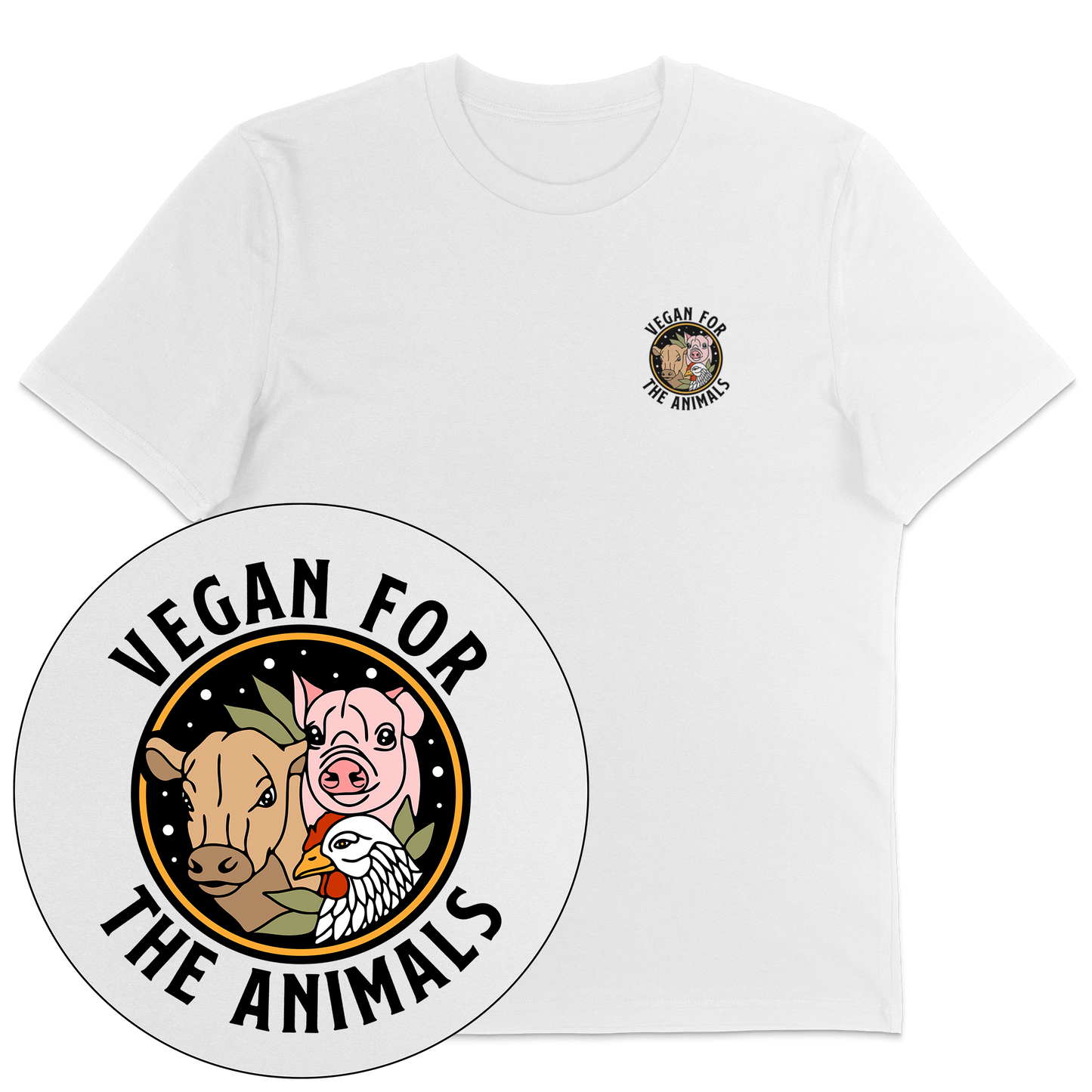 Vegan For The Animals Earthlings T-Shirt - Vegan America